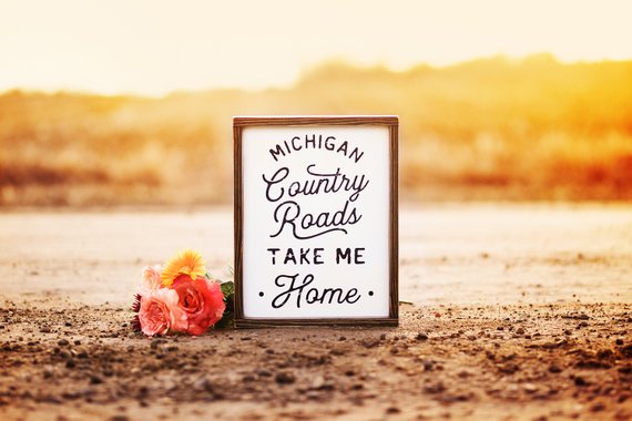  - “Take Me Home” Hand Painted Sign-Brush & Timber Shop-